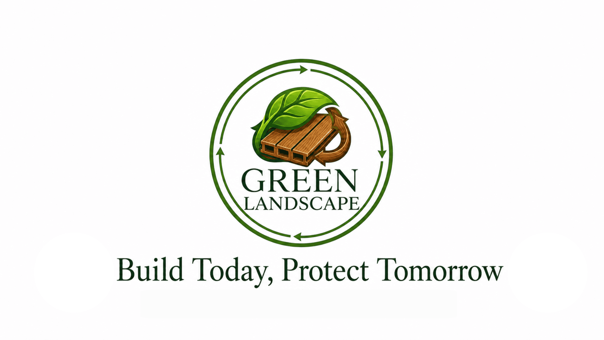 Green Landscape Logo Tagline
